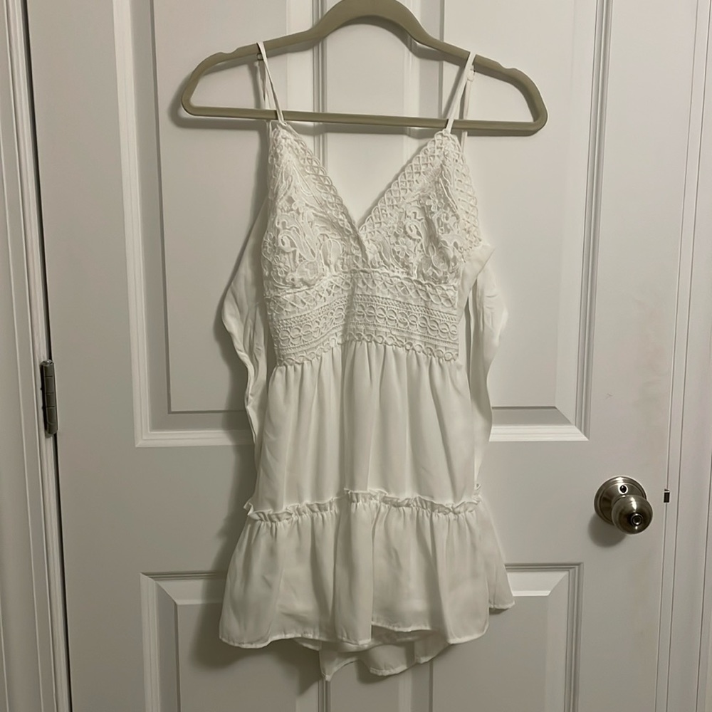 White backless dress